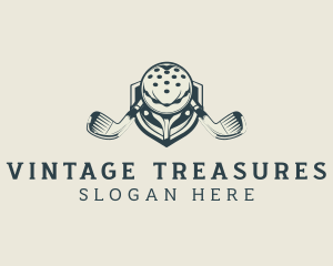 Vintage Golf Club Emblem logo design