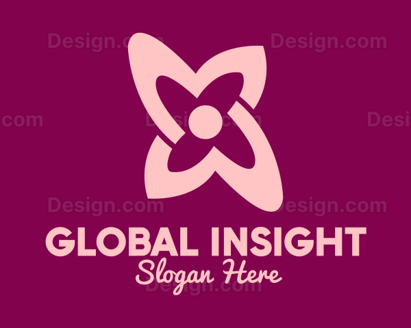 Simple Pink Flower Logo