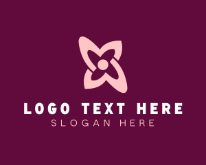 Simple Pink Flower Logo