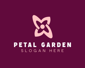 Simple Pink Flower logo design