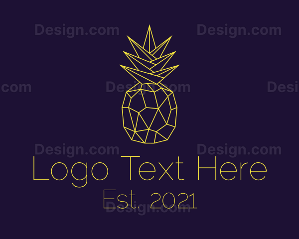 Minimal Pineapple Fruit Logo