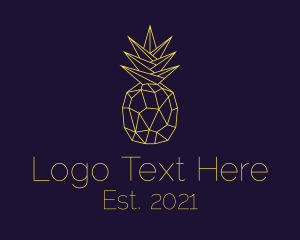 Minimal Pineapple Fruit logo