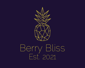 Minimal Pineapple Fruit logo design