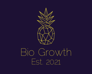 Minimal Pineapple Fruit logo design