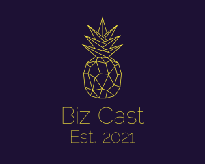 Minimal Pineapple Fruit logo
