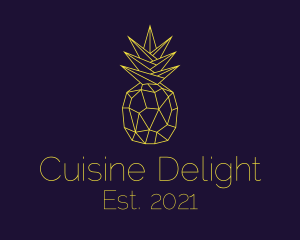 Minimal Pineapple Fruit logo design