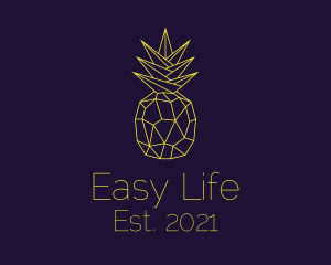 Minimal Pineapple Fruit logo design