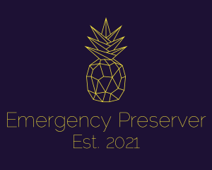 Minimal Pineapple Fruit logo design