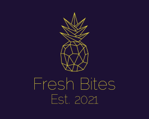 Minimal Pineapple Fruit logo design