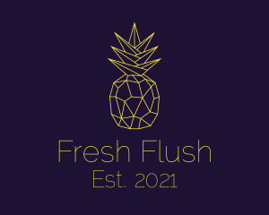 Minimal Pineapple Fruit logo design