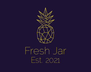 Minimal Pineapple Fruit logo design