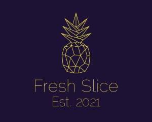 Minimal Pineapple Fruit logo design