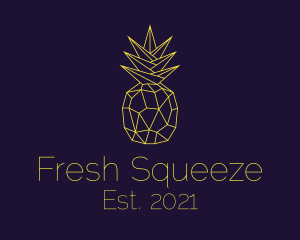 Minimal Pineapple Fruit logo design