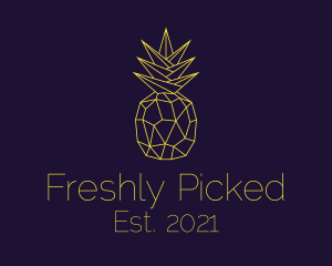 Minimal Pineapple Fruit logo design