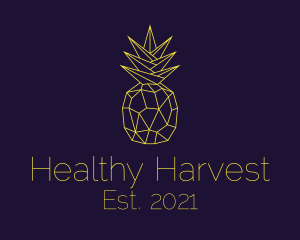 Minimal Pineapple Fruit logo design