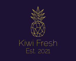 Minimal Pineapple Fruit logo design