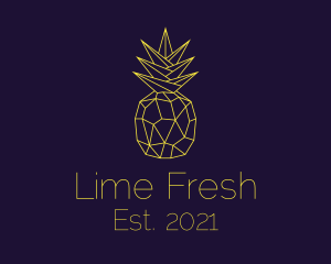 Minimal Pineapple Fruit logo design