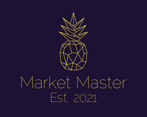 Minimal Pineapple Fruit logo design