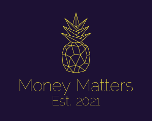 Minimal Pineapple Fruit logo