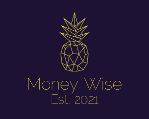 Minimal Pineapple Fruit logo design