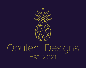 Minimal Pineapple Fruit logo design