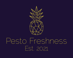 Minimal Pineapple Fruit logo design