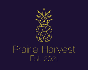 Minimal Pineapple Fruit logo design