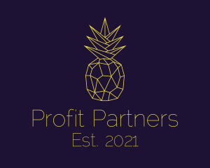 Minimal Pineapple Fruit logo design