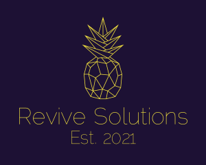 Minimal Pineapple Fruit logo design