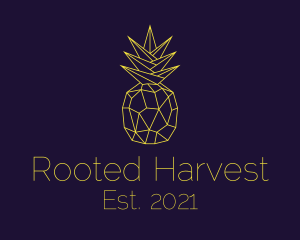 Minimal Pineapple Fruit logo design