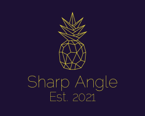 Minimal Pineapple Fruit logo design