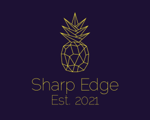 Minimal Pineapple Fruit logo