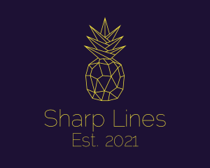 Minimal Pineapple Fruit logo design