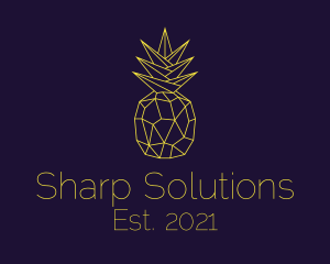 Minimal Pineapple Fruit logo design