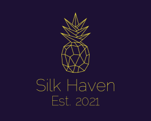 Minimal Pineapple Fruit logo design