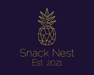 Minimal Pineapple Fruit logo design