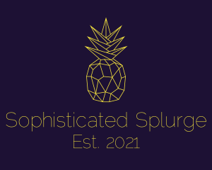 Minimal Pineapple Fruit logo design