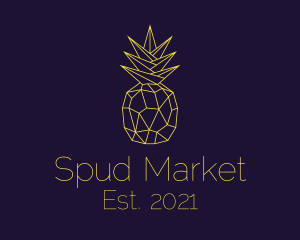 Minimal Pineapple Fruit logo design