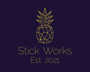 Minimal Pineapple Fruit logo design