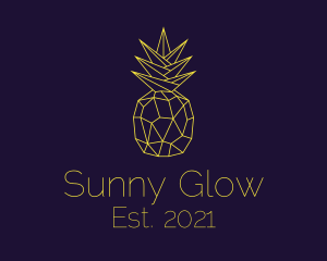 Minimal Pineapple Fruit logo design