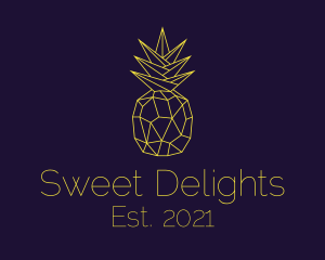 Minimal Pineapple Fruit logo design