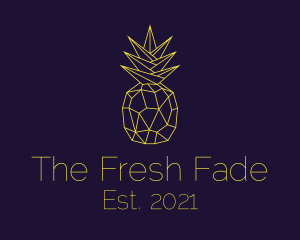 Minimal Pineapple Fruit logo design