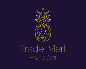 Minimal Pineapple Fruit logo design