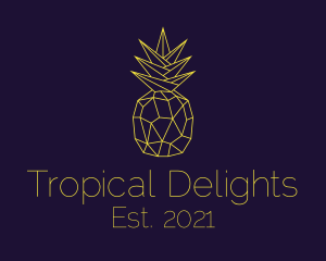 Minimal Pineapple Fruit logo design