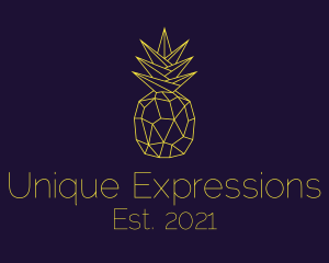 Minimal Pineapple Fruit logo design