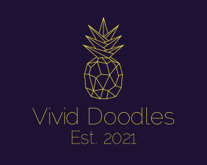 Minimal Pineapple Fruit logo design