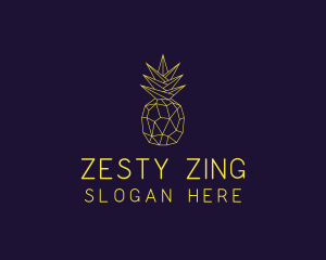 Minimal Pineapple Fruit logo