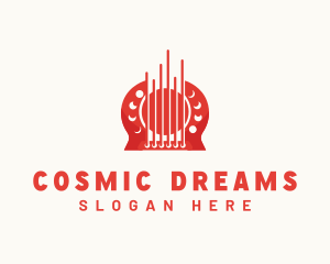 Guitar Musician Cosmic logo design