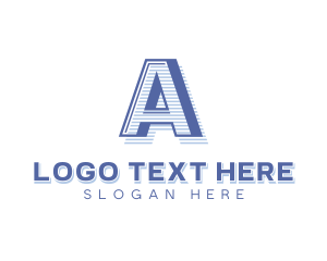 Corporate Stripes Letter A logo design