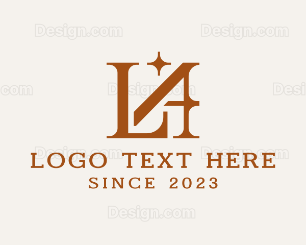 Jewelrt Letter LA Monogram Logo